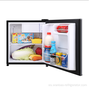 Frigorífico mini bar con puerta de cristal abatible 80L